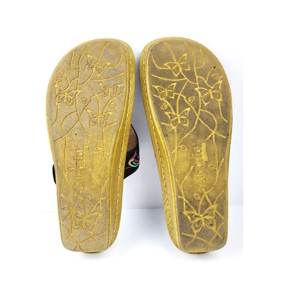 Alegria Womens Van Leather Multi Colored Thong Sandal -‎ Size 38 / US 7.5 - Picture 9 of 9